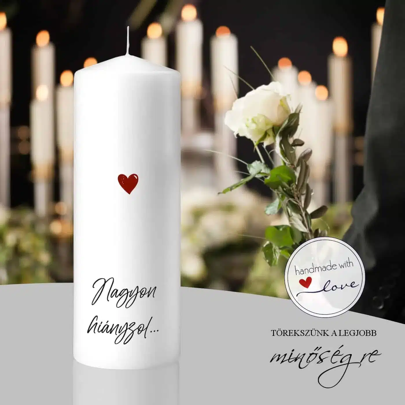 Nagyon hiányzol kegyeleti gyertya