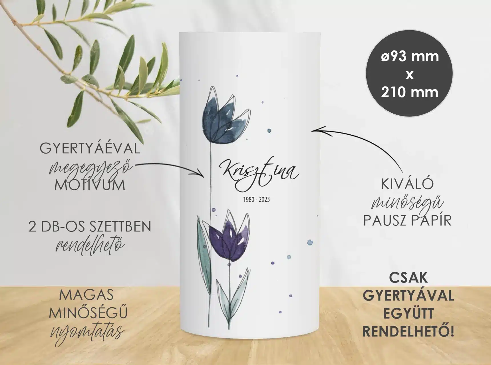 fényhenger kegyelet Fényhenger megemlékezésre egyedi személyre szabható