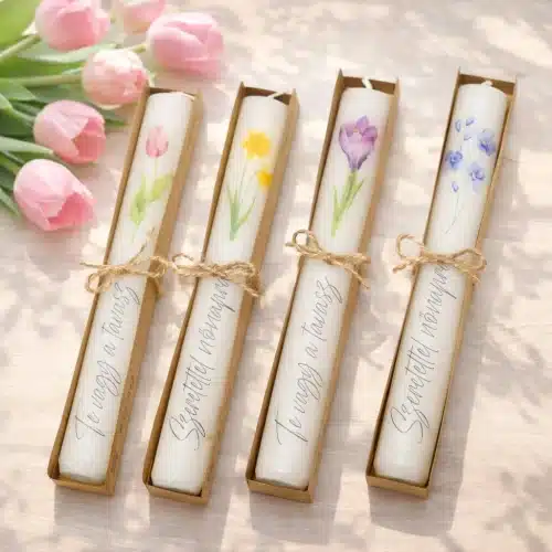 Nőnapi gyertyák egyedi személyre szabható