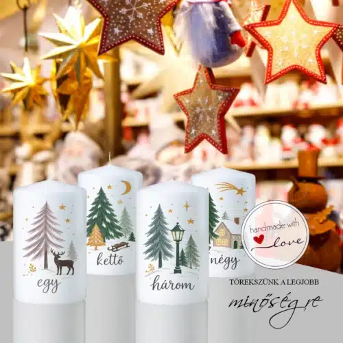A Csillagfényes téli erdő adventi gyertya szett