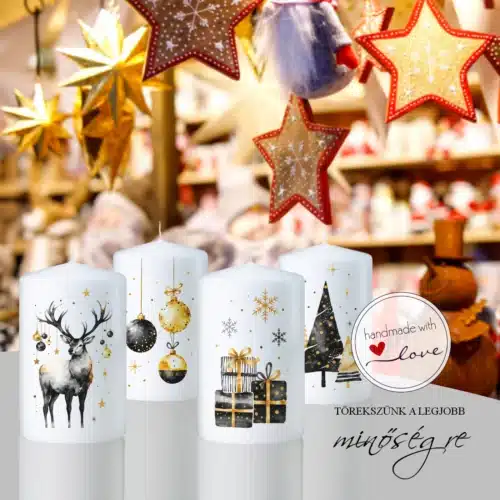 Aranyszarvas adventi gyertya szett